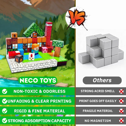 150PCS Magnetic Blocks – STEM Building Cubes Montessori Git for Kids Ages 3+