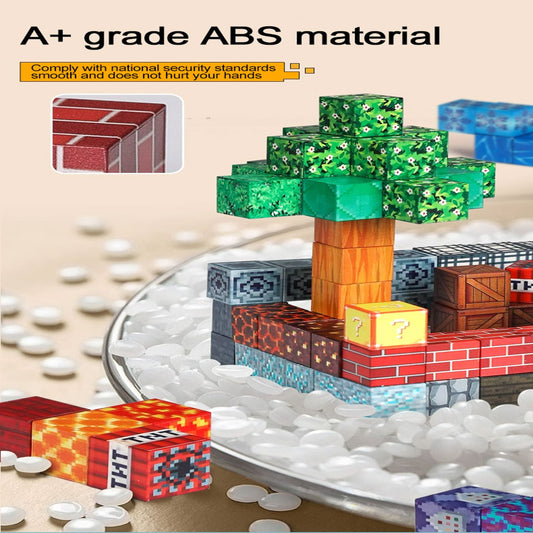 192PCS Magnetic Blocks – STEM Building Cubes Montessori Git for Kids Ages 3+