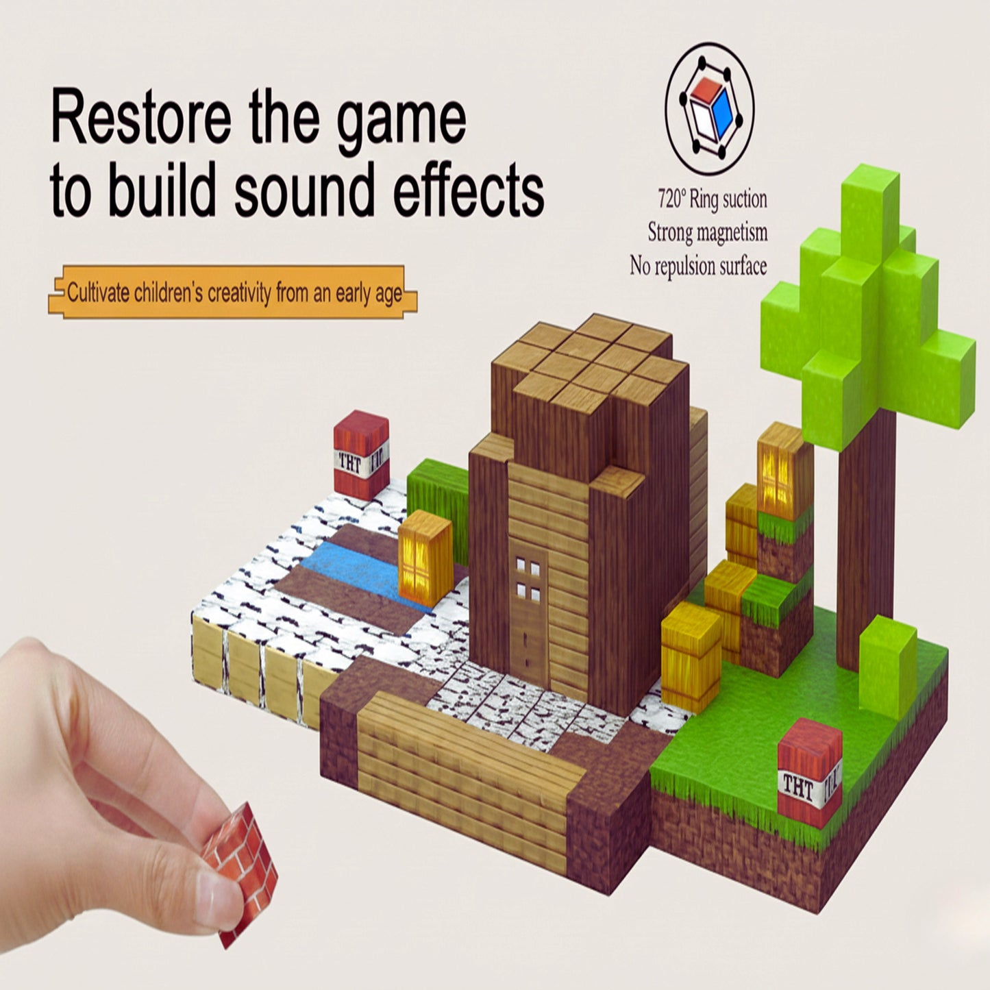 Magnetic Blocks 192PCS Magnetic Building Blocks – STEM Stacking Cubes Magnet Tiles for Kids, Toddler Educational Montessori Sensory Games Toy, Construction Magnet Toys Gifts Boys &amp; Girls Ages 3+