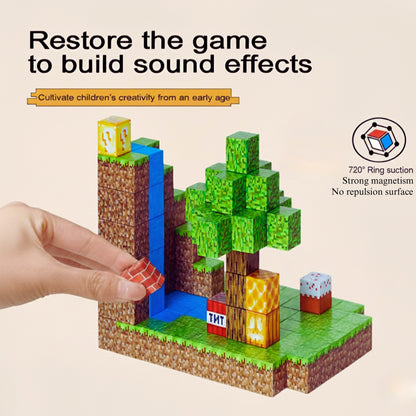 128PCS Magnetic Blocks – STEM Building Cubes Montessori Git for Kids Ages 3+