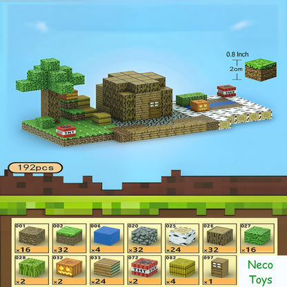 Magnetic Blocks 192PCS Magnetic Building Blocks – STEM Stacking Cubes Magnet Tiles for Kids, Toddler Educational Montessori Sensory Games Toy, Construction Magnet Toys Gifts Boys &amp; Girls Ages 3+