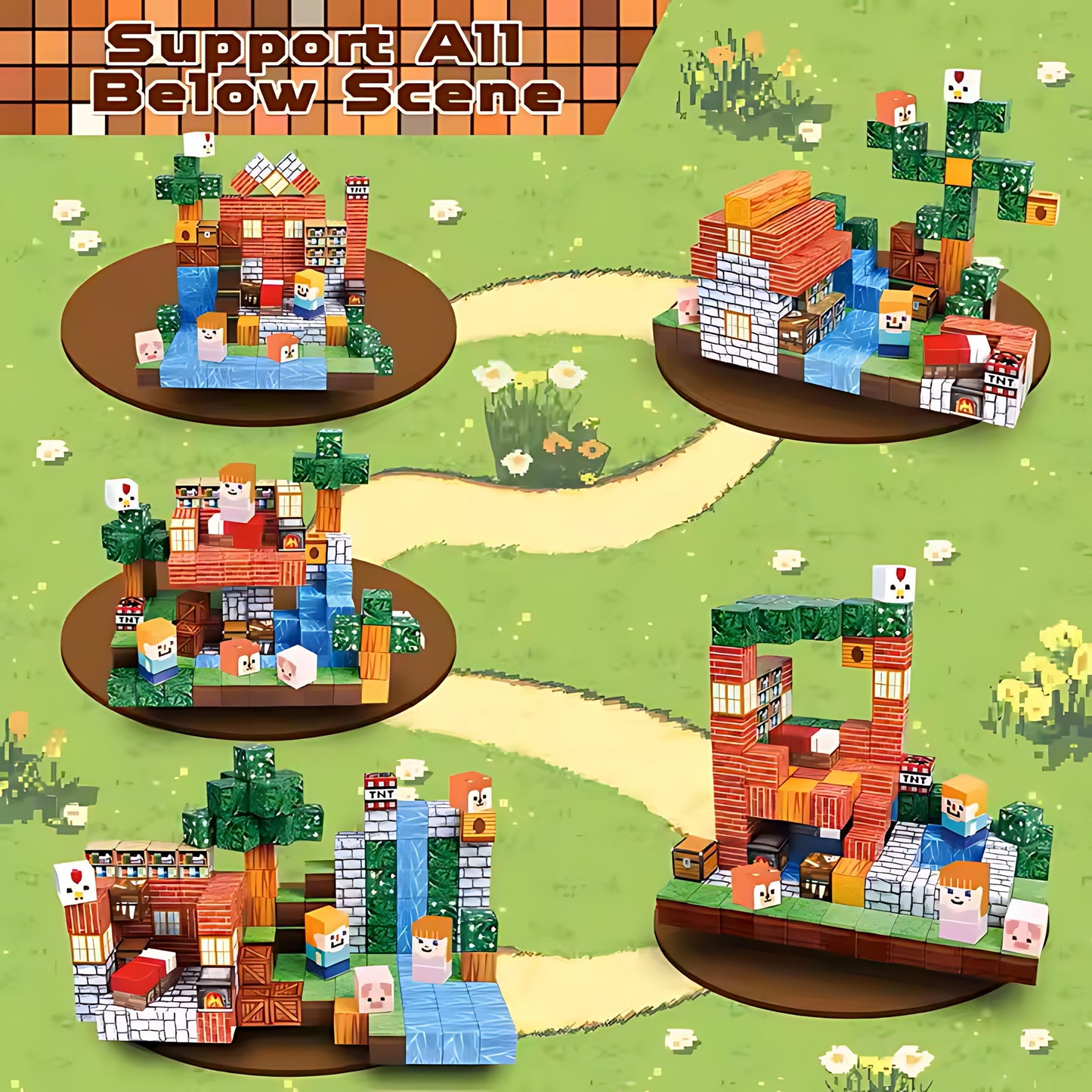 150PCS Magnetic Blocks – STEM Building Cubes Montessori Git for Kids Ages 3+